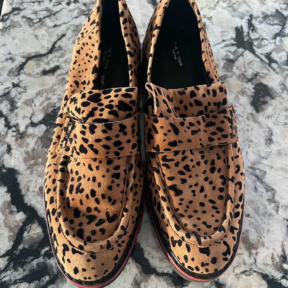 rag & bone Tan and Black Women's Loafers